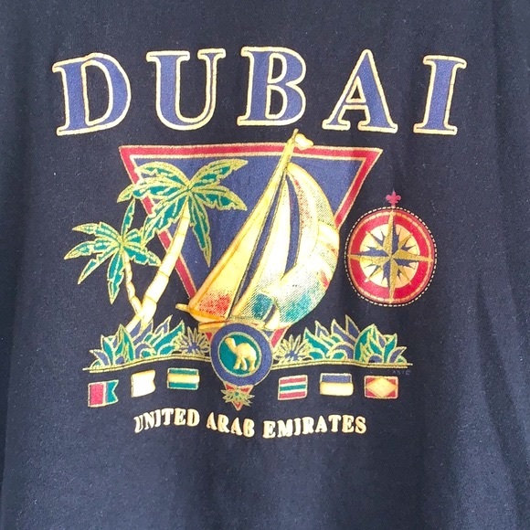 🌍 Dubai Black T-Shirt Pre-Shrunk 14/16 (Small) 🌍 - Picture 2 of 6